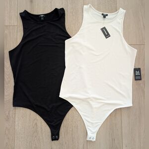 Express Black & White Tank Bodysuits - 2 Pack